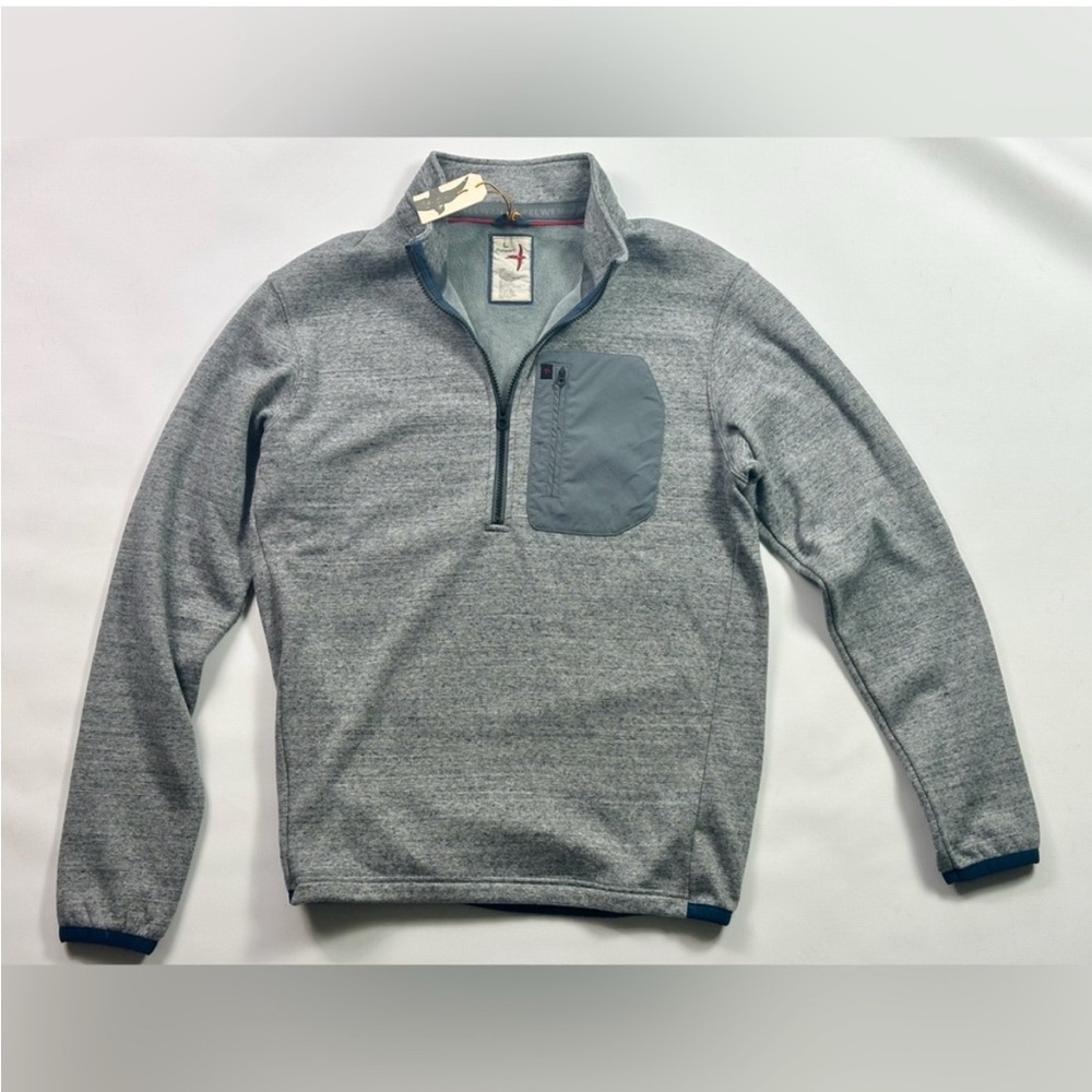 BNWT - Relwen Grey Marl Micropile Half-Zip Pullover - Large